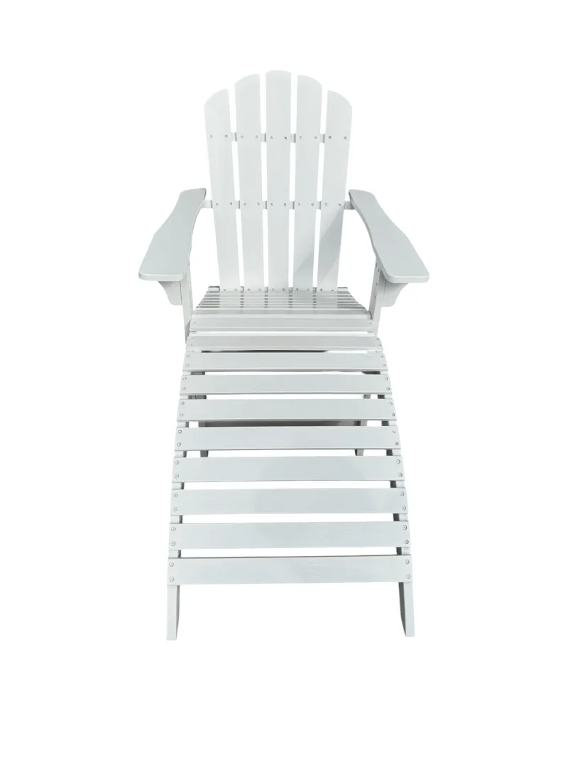 Landet Däckstol utomhus i akacia trä - Vit - Utemöbler & utemiljö - Utestol & trädgårdsstol - Solstol - Däckstol