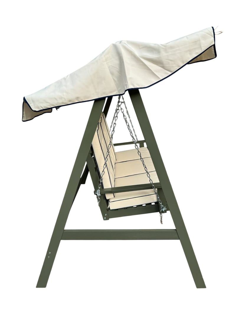 Landet Hammock utomhus gunga med tak 195x125x159 - Vit / Mörkgrön - Utemöbler & utemiljö - Utesoffa - Hammock