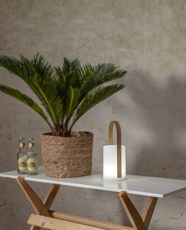 Lisa Lykta 12 cm - vit och naturfärgad - Utemöbler & utemiljö - Trädgårdsdekoration & utemiljö - Trädgårdsfigurer & trädgårdsprydnad - Utelykta
