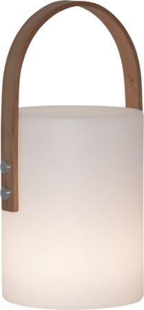 Lucie Lykta 19 cm - vit med brunt handtag - Utemöbler & utemiljö - Trädgårdsdekoration & utemiljö - Trädgårdsfigurer & trädgårdsprydnad - Utelykta
