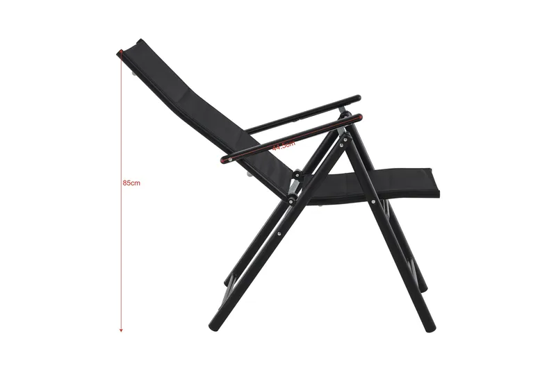 Maggie Vadderad Fällbar Positionsstol utomhus - Svart - Utemöbler & utemiljö - Utestol & trädgårdsstol - Positionsstol