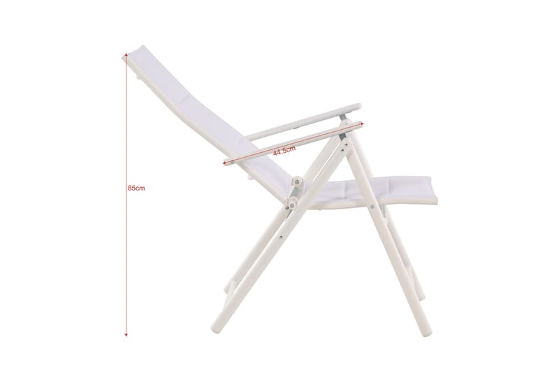 Maggie Vadderad Fällbar Positionsstol utomhus - Vit - Utemöbler & utemiljö - Utestol & trädgårdsstol - Positionsstol