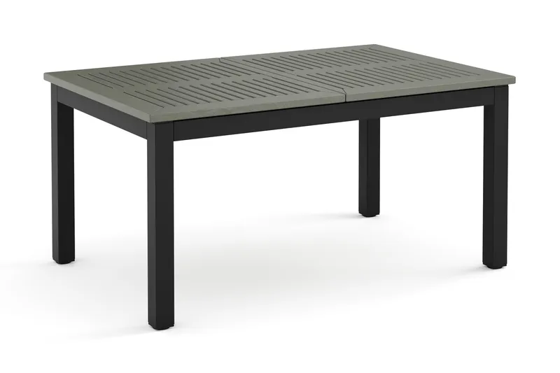 Monaco förlängningsbart bord utomhus 150-250x90 cm, Svart/Grå