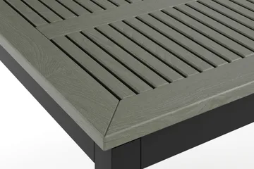 Monaco rektangulärt förlängningsbart bord utomhus med iläggsskiva 150-250x90 cm i aluminium/metall/plast - Svart/Grå - Utemöbler & utemiljö - Utebord & trädgårdsbord - Matbord utomhus