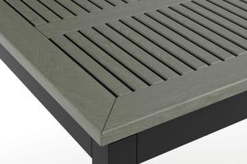 Monaco rektangulärt förlängningsbart bord utomhus med iläggsskiva 150-250x90 cm i aluminium/metall/plast - Svart/Grå - Utemöbler & utemiljö - Utebord & trädgårdsbord - Matbord utomhus
