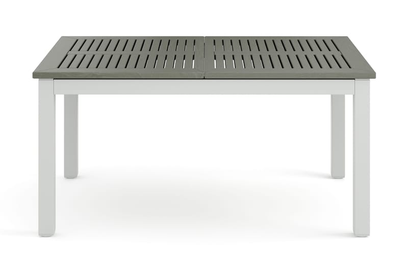 Monaco rektangulärt förlängningsbart bord utomhus med iläggsskiva 150-250x90 cm i aluminium/metall/plast - Vit/Grå - Utemöbler & utemiljö - Utebord & trädgårdsbord - Matbord utomhus