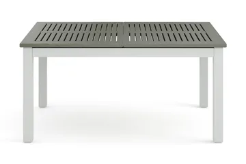 Monaco rektangulärt förlängningsbart bord utomhus med iläggsskiva 150-250x90 cm i aluminium/metall/plast - Vit/Grå - Utemöbler & utemiljö - Utebord & trädgårdsbord - Matbord utomhus