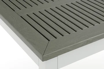 Monaco rektangulärt förlängningsbart bord utomhus med iläggsskiva 150-250x90 cm i aluminium/metall/plast - Vit/Grå - Utemöbler & utemiljö - Utebord & trädgårdsbord - Matbord utomhus