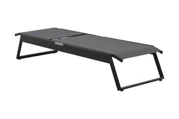 Monaco Solsäng med justerbar rygg i aluminium grå textil - Svart - Utemöbler & utemiljö - Utestol & trädgårdsstol - Solsäng & solvagn