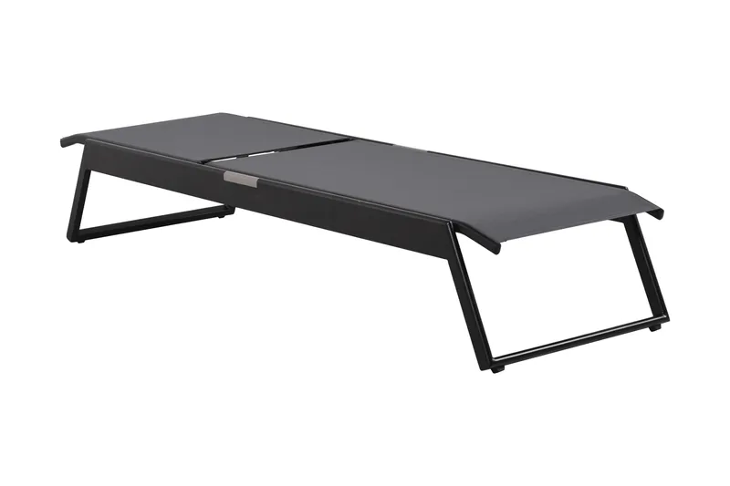 Monaco Solsäng med justerbar rygg i aluminium grå textil - Svart - Utemöbler & utemiljö - Utestol & trädgårdsstol - Solsäng & solvagn