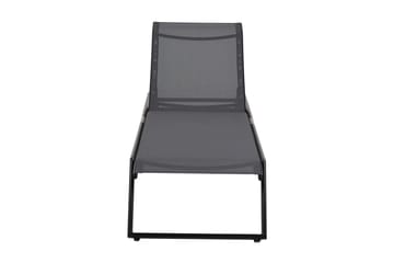 Monaco Solsäng med justerbar rygg i aluminium grå textil - Svart - Utemöbler & utemiljö - Utestol & trädgårdsstol - Solsäng & solvagn