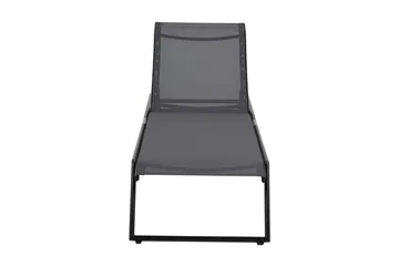 Monaco Solsäng med justerbar rygg i aluminium grå textil - Svart - Utemöbler & utemiljö - Utestol & trädgårdsstol - Solsäng & solvagn