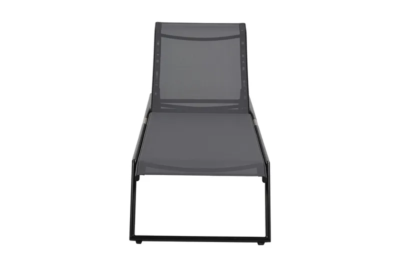 Monaco Solsäng med justerbar rygg i aluminium grå textil - Svart - Utemöbler & utemiljö - Utestol & trädgårdsstol - Solsäng & solvagn
