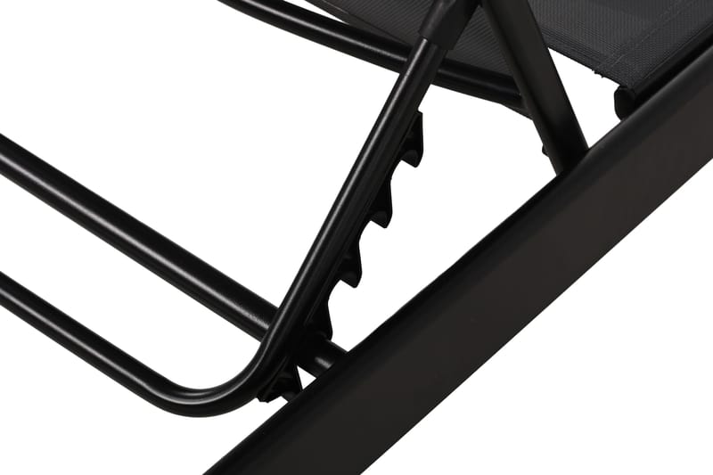 Monaco Solsäng med justerbar rygg i aluminium grå textil - Svart - Utemöbler & utemiljö - Utestol & trädgårdsstol - Solsäng & solvagn