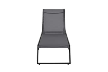 Monaco Solsäng med justerbar rygg i aluminium grå textil - Svart - Utemöbler & utemiljö - Utestol & trädgårdsstol - Solsäng & solvagn