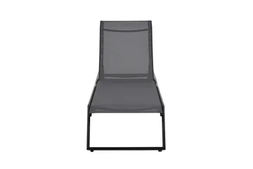 Monaco Solsäng med justerbar rygg i aluminium grå textil - Svart - Utemöbler & utemiljö - Utestol & trädgårdsstol - Solsäng & solvagn