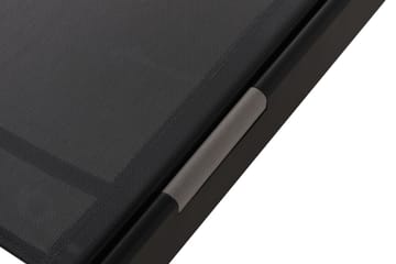Monaco Solsäng med justerbar rygg i aluminium grå textil - Svart - Utemöbler & utemiljö - Utestol & trädgårdsstol - Solsäng & solvagn