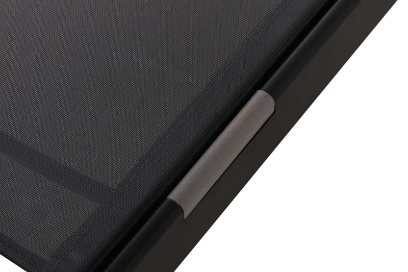 Monaco Solsäng med justerbar rygg i aluminium grå textil - Svart - Utemöbler & utemiljö - Utestol & trädgårdsstol - Solsäng & solvagn