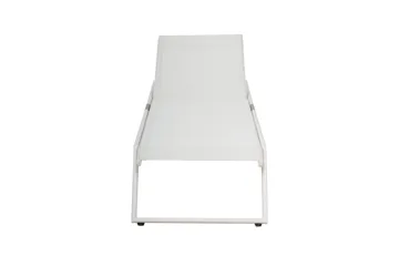 Monaco Solsäng med justerbar rygg i aluminium vit textil - Vit - Utemöbler & utemiljö - Utestol & trädgårdsstol - Solsäng & solvagn