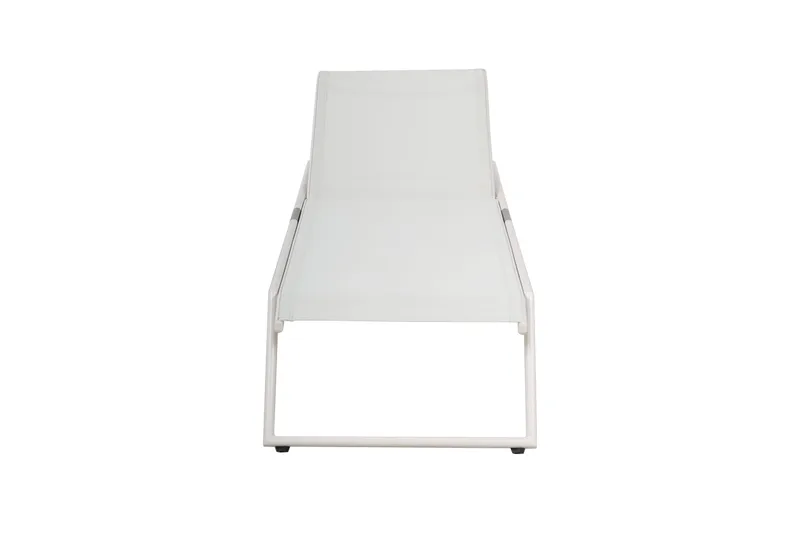 Monaco Solsäng med justerbar rygg i aluminium vit textil - Vit - Utemöbler & utemiljö - Utestol & trädgårdsstol - Solsäng & solvagn