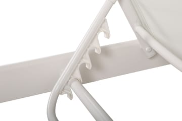 Monaco Solsäng med justerbar rygg i aluminium vit textil - Vit - Utemöbler & utemiljö - Utestol & trädgårdsstol - Solsäng & solvagn