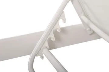 Monaco Solsäng med justerbar rygg i aluminium vit textil - Vit - Utemöbler & utemiljö - Utestol & trädgårdsstol - Solsäng & solvagn