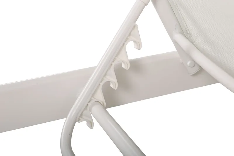 Monaco Solsäng med justerbar rygg i aluminium vit textil - Vit - Utemöbler & utemiljö - Utestol & trädgårdsstol - Solsäng & solvagn