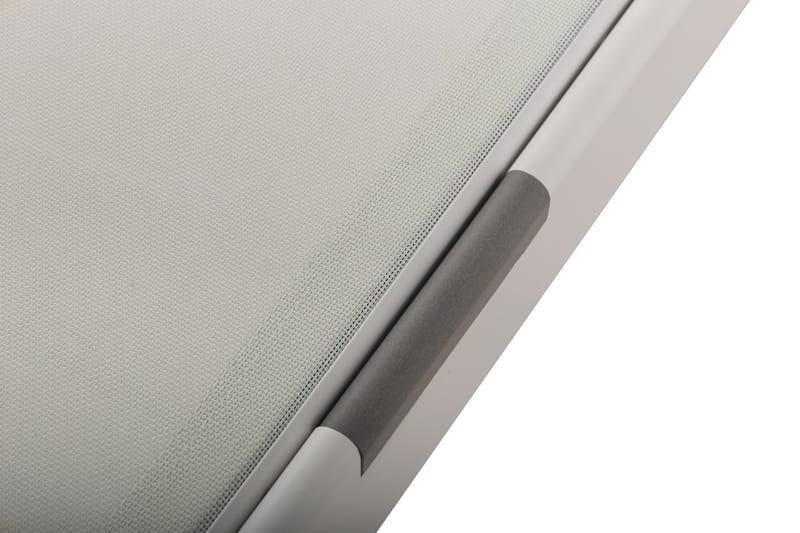 Monaco Solsäng med justerbar rygg i aluminium vit textil - Vit - Utemöbler & utemiljö - Utestol & trädgårdsstol - Solsäng & solvagn