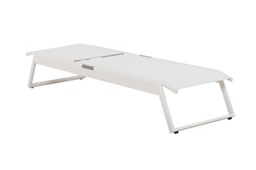 Monaco Solsäng med justerbar rygg i aluminium vit textil - Vit - Utemöbler & utemiljö - Utestol & trädgårdsstol - Solsäng & solvagn