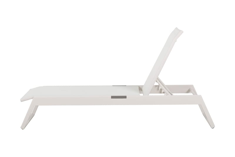 Monaco Solsäng med justerbar rygg i aluminium vit textil - Vit - Utemöbler & utemiljö - Utestol & trädgårdsstol - Solsäng & solvagn