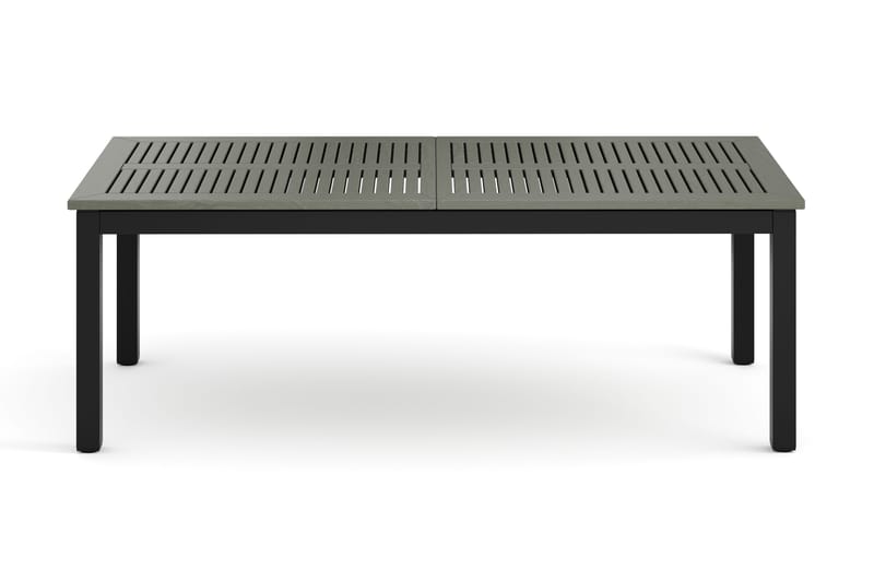 Monaco Stort rektangulärt förlängningsbart bord utomhus med iläggsskiva 210-310x90 cm i aluminium/plast - Svart/Grå - Utemöbler & utemiljö - Utebord & trädgårdsbord - Matbord utomhus