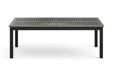 Monaco Stort rektangulärt förlängningsbart bord utomhus med iläggsskiva 210-310x90 cm i aluminium/plast - Svart/Grå - Utemöbler & utemiljö - Utebord & trädgårdsbord - Matbord utomhus