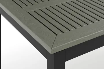 Monaco Stort rektangulärt förlängningsbart bord utomhus med iläggsskiva 210-310x90 cm i aluminium/plast - Svart/Grå - Utemöbler & utemiljö - Utebord & trädgårdsbord - Matbord utomhus