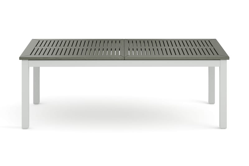Monaco Stort rektangulärt förlängningsbart bord utomhus med iläggsskiva 210-310x90 cm i aluminium/plast - Vit/Grå - Utemöbler & utemiljö - Utebord & trädgårdsbord - Matbord utomhus