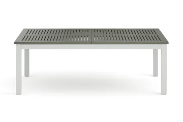 Monaco Stort rektangulärt förlängningsbart bord utomhus med iläggsskiva 210-310x90 cm i aluminium/plast - Vit/Grå - Utemöbler & utemiljö - Utebord & trädgårdsbord - Matbord utomhus