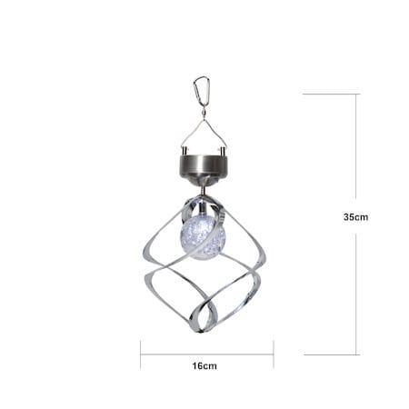 Roma Solcellsvindspel 16 cm - silver - Utemöbler & utemiljö - Trädgårdsdekoration & utemiljö - Trädgårdsfigurer & trädgårdsprydnad