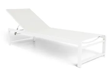 Sanna Solsäng Med Justerbart Ryggstöd - Vit - Utemöbler & utemiljö - Utestol & trädgårdsstol - Solsäng & solvagn