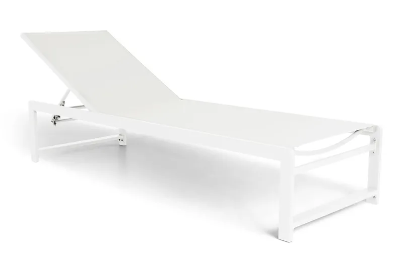 Sanna Solsäng Med Justerbart Ryggstöd - Vit - Utemöbler & utemiljö - Utestol & trädgårdsstol - Solsäng & solvagn