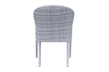 Thor loungestol utomhus i konstrotting med blå sittdyna - Grå - Utemöbler & utemiljö - Loungemöbler - Loungestol utomhus