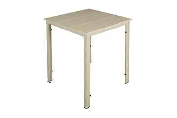 Tunis Cafebord utomhus 70x70 cm i metall/plast - Beige - Utemöbler & utemiljö - Balkong & altan - Balkongmöbler - Balkongbord