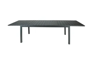 Tunis Rektangulärt Stort Förlängningsbart Matbord utomhus 205/305x90 cm i metall plast - Svart - Utemöbler & utemiljö - Utebord & trädgårdsbord - Matbord utomhus