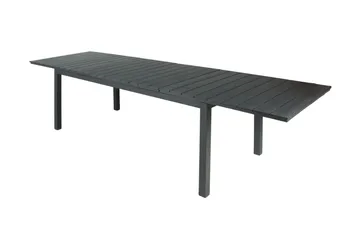 Tunis Rektangulärt Stort Förlängningsbart Matbord utomhus 205/305x90 cm i metall plast - Svart - Utemöbler & utemiljö - Utebord & trädgårdsbord - Matbord utomhus
