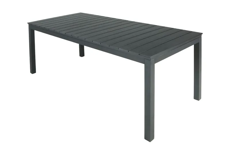 Tunis Rektangulärt Stort Förlängningsbart Matbord utomhus 205/305x90 cm i metall plast - Svart - Utemöbler & utemiljö - Utebord & trädgårdsbord - Matbord utomhus