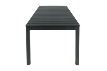 Tunis Rektangulärt Stort Förlängningsbart Matbord utomhus 205/305x90 cm i metall plast - Svart - Utemöbler & utemiljö - Utebord & trädgårdsbord - Matbord utomhus