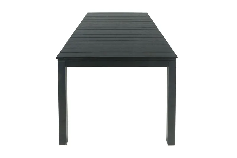 Tunis Rektangulärt Stort Förlängningsbart Matbord utomhus 205/305x90 cm i metall plast - Svart - Utemöbler & utemiljö - Utebord & trädgårdsbord - Matbord utomhus