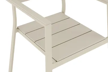 Tunis Stapelbar stol Utomhus Aintwood i aluminium - Beige - Utemöbler & utemiljö - Balkong & altan - Balkongmöbler - Balkongstol