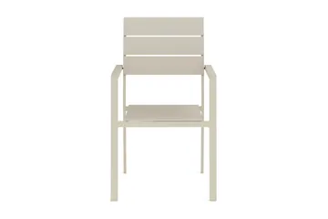 Tunis Stapelbar stol Utomhus Aintwood i aluminium - Beige - Utemöbler & utemiljö - Balkong & altan - Balkongmöbler - Balkongstol