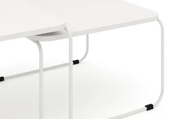 Usteryd Fyrkantigt satsbord utomhus 70x41x70 cm i stål / Metall - Beige - Utemöbler & utemiljö - Utebord & trädgårdsbord - Loungebord & soffbord utomhus