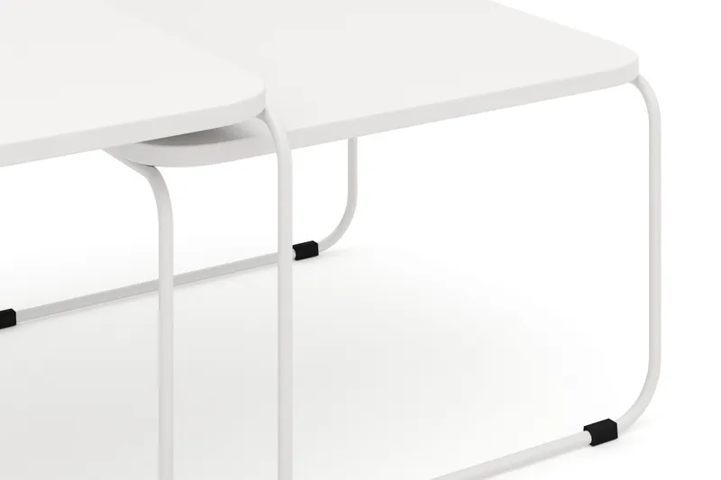 Usteryd Fyrkantigt satsbord utomhus 70x41x70 cm i stål / Metall - Beige - Utemöbler & utemiljö - Utebord & trädgårdsbord - Loungebord & soffbord utomhus