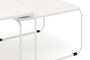 Usteryd Fyrkantigt satsbord utomhus 70x41x70 cm i stål / Metall - Beige - Utemöbler & utemiljö - Utebord & trädgårdsbord - Loungebord & soffbord utomhus